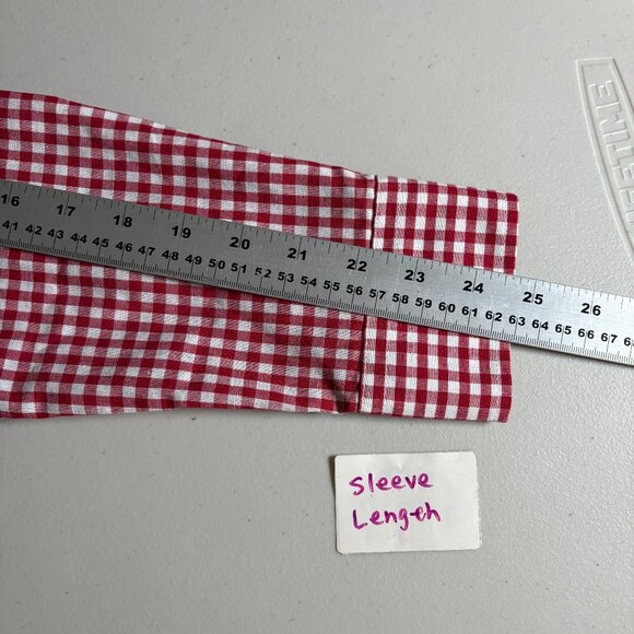 Comme des Garcons Play Japan Made Check Button Down Shirt - Men's Size M - Red - Picture 8 of 11